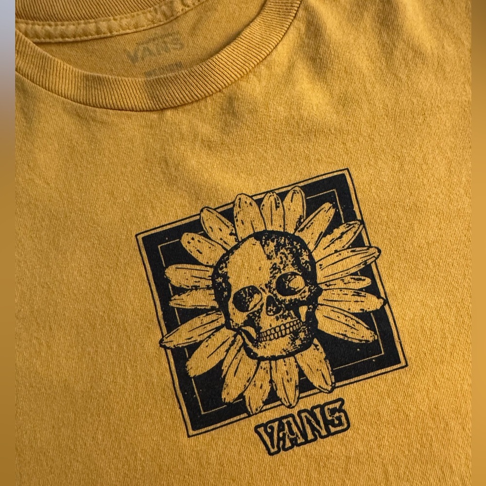 Vans Mustard Skull Sunflower Tee